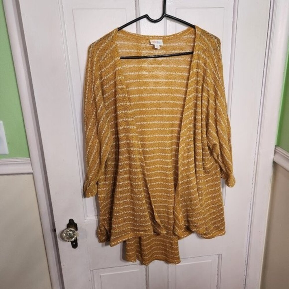 LulaRoe Striped Cardigan Size M